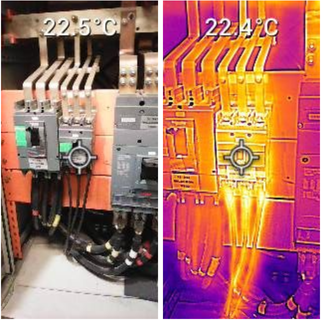 Câmera termográfica FLIR TG165-X utilizada em inspeção elétrica